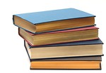 Free Stock Photo: A stack of books isolated on a white background