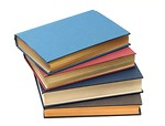 Free Stock Photo: A stack of books isolated on a white background