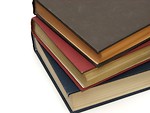 Free Stock Photo: A stack of books isolated on a white background