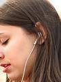 Free Stock Photo: Teenage girl listening to music