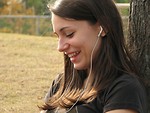Free Stock Photo: Teenage girl listening to music