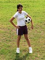 Free Stock Photo: A beautiful teen latina girl posing with a soccer ball