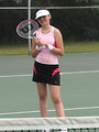 Free Stock Photo: A beautiful teen latina girl posing with tennis gear