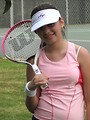 Free Stock Photo: A beautiful teen latina girl posing with tennis gear