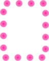 Free Stock Photo: Illustration of a blank frame border of pink shapes
