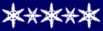 Free Stock Photo: Illustration of snowflakes on a blue background