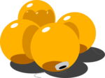 Free Stock Photo: Illustration of orange Christmas ornaments