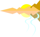 Free Stock Photo: Illustration of a reflecting mountain landscape