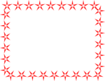 Free Stock Photo: Illustration of a blank frame border of red stars