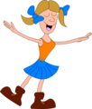 Free Stock Photo: Illustration of a cartoon singing cheerleader.