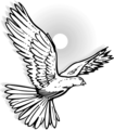 Free Stock Photo: Illustration of a flying dove