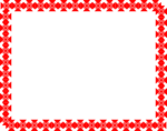 Free Stock Photo: Illustration of a blank frame border of red shapes