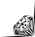 Free Stock Photo: Illustration of a lower left frame corner with a diamond