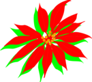 Free Stock Photo: Illustration of a red poinsettia flower