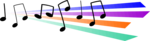 Free Stock Photo: Illustration of music notes and colors