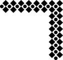 Free Stock Photo: Illustration of an upper right frame corner with black shapes