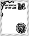 Free Stock Photo: Illustration of a blank gift card with dogs and cats