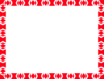 Free Stock Photo: Illustration of a blank frame border of red shapes