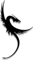 Free Stock Photo: Illustration of a black dragon