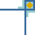 Free Stock Photo: Illustration of a blue upper right frame corner
