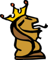 Free Stock Photo: Illustration of a crowned lion chess piece