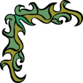 Free Stock Photo: Illustration of an upper left frame corner with green foliage