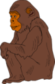 Free Stock Photo: Illustration of a chimpanzee