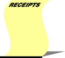 Free Stock Photo: Illustration of a blank yellow receipt