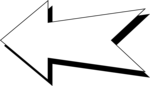 Free Stock Photo: Illustration of a white left facing arrow