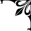 Free Stock Photo: Illustration of an upper right frame corner