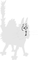 Free Stock Photo: Illustration of a cartoon scared cat