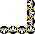 Free Stock Photo: Illustration of a lower right frame corner with leaves