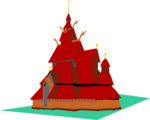 Free Stock Photo: Illustration of a temple