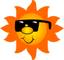 Free Stock Photo: Illustration of the sun wearing sunglasses