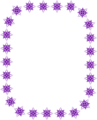Free Stock Photo: Illustration of a blank frame border of purple star shapes