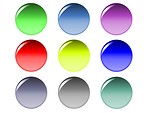 Free Stock Photo: Blank round buttons