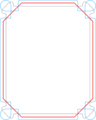 Free Stock Photo: Illustration of a blank blue and red frame border