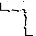 Free Stock Photo: Illustration of an upper right frame corner of white squares