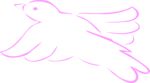 Free Stock Photo: Illustration of a pink flying bird outline