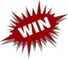 Free Stock Photo: Illustration of a burst with win text