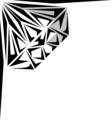 Free Stock Photo: Illustration of an upper left frame corner with a diamond