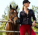 Free Stock Photo: A beautiful blonde posing with a horse