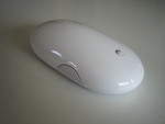 Free Stock Photo: A wireless white apple mouse isolated on a white background