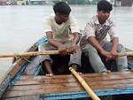Free Stock Photo: Indians rowing a boat