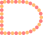 Free Stock Photo: Illustration of a blank frame border with orange and red shapes