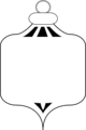 Free Stock Photo: Illustration of a blank Christmas ornament frame border