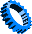 Free Stock Photo: Illustration of a blue gear