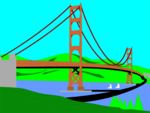 Free Stock Photo: Illustration of the Golden Gate Bridge in San Francisco