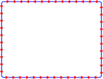 Free Stock Photo: Illustration of a blank blue and red frame border