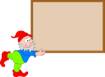 Free Stock Photo: Illustration of a Christmas elf carrying a large blank box